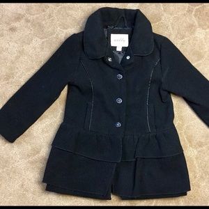 Seeby Black Pea Coat girls size 5